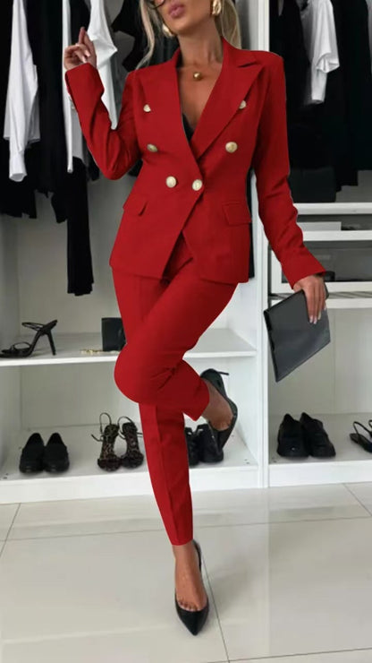 Damen Blazer – Slim Fit – Doppelreihig – Tailiertes Revers – Business Look