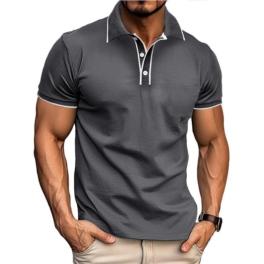 Herren Poloshirt – Athletische Passform – Baumwollmix – Atmungsaktiv Kurzarm
