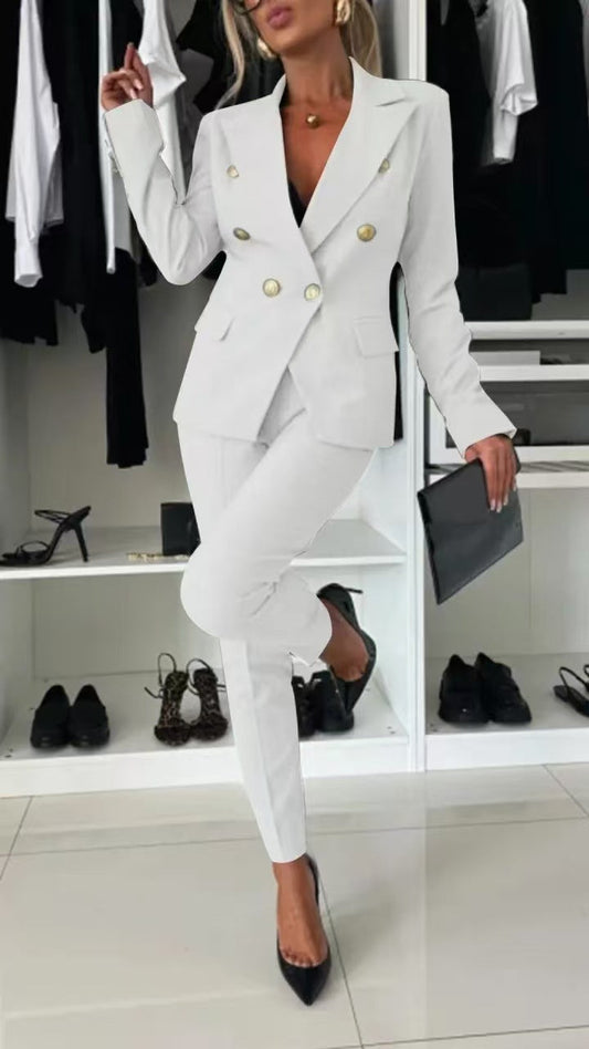 Damen Blazer – Slim Fit – Doppelreihig – Tailiertes Revers – Business Look