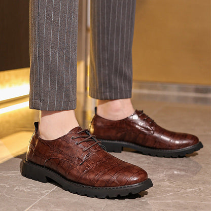 Herren Derby Schuhe – Glattes Obermaterial – Cap Toe – Gummisohle – Formeller Stil