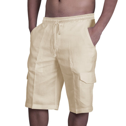 Herren Cargo Shorts – Relaxed Fit – Atmungsaktives Material – Kordelzug – Seitentaschen