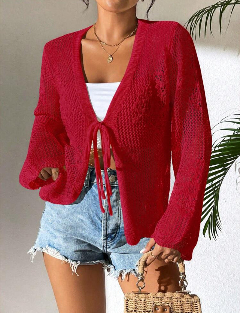Damen Strickcardigan – Lockerer Schnitt – Offen – Leicht – Atmungsaktives Design