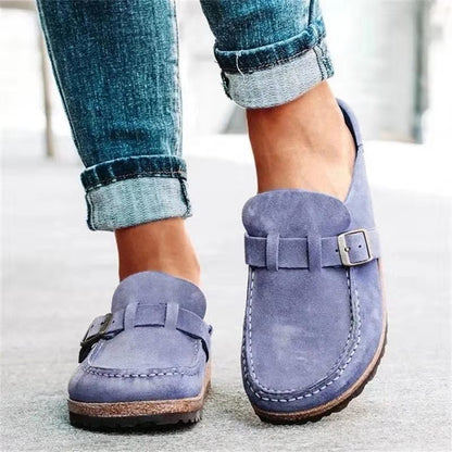 Damen Mule Sandalen – Weiches Obermaterial – Slip-On – Komfort mit Schnalle