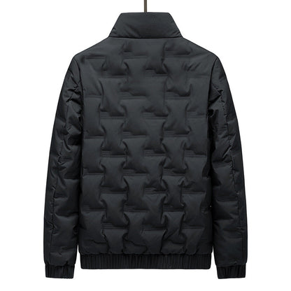 Herren Steppjacke – Leichtgewicht – Relaxed Fit – Stehkragen – Hüftlang