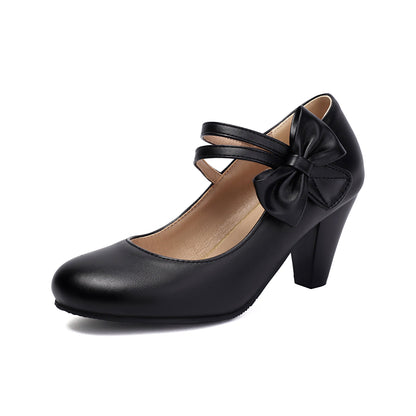 Damen High Heels – Spitzer Zehenbereich – Schleifendetail – Doppelriemen Design