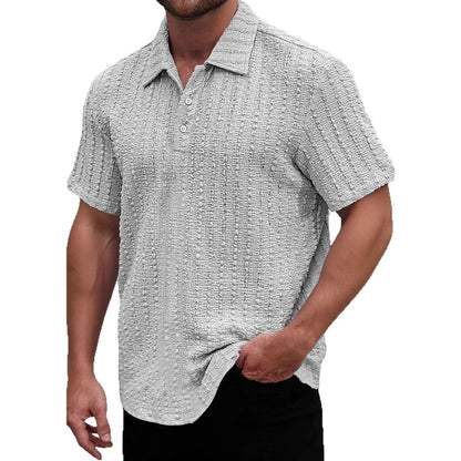 Herren Poloshirt – Regular Fit – Strukturstrick – Kurzarm Atmungsaktives Design