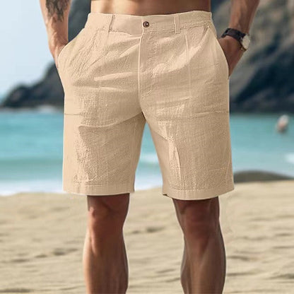 Herren Shorts – Relaxed Fit – Atmungsaktives Gewebe – Knie­lang – Utility-Taschen