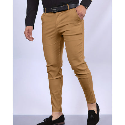 Herren Anzughose – Slim Fit – Glattes Finish – Faltfront – Voll­lang Business Stil