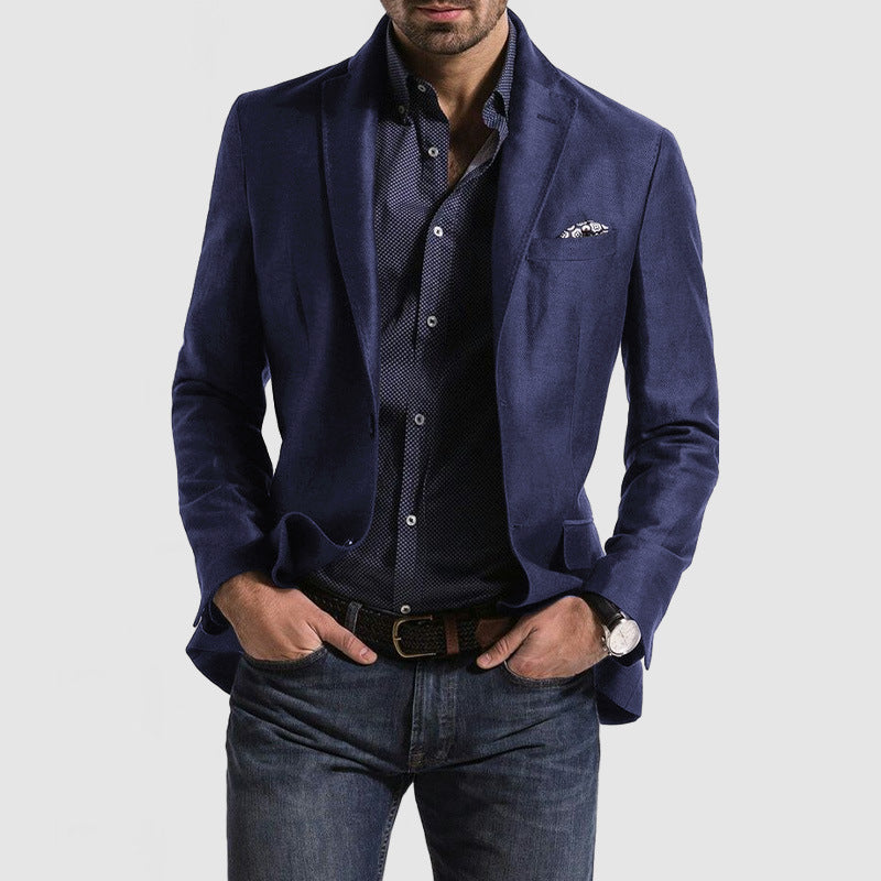 Herren Blazer – Slim Fit – Einreiher mit Revers – Eleganter Business Look