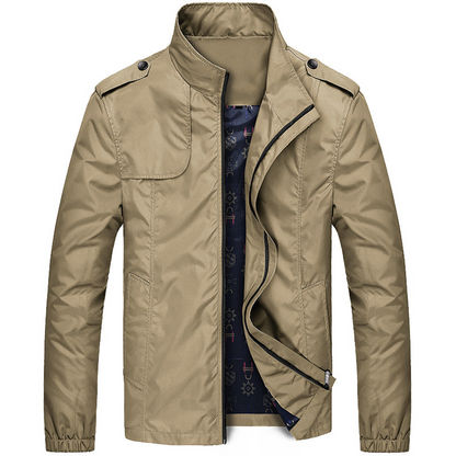 Herren Jacke – Regular Fit – Atmungsaktiv Winddicht – Hoher Kragen – Leichtgewicht