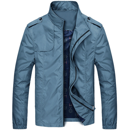 Herren Jacke – Regular Fit – Atmungsaktiv Winddicht – Hoher Kragen – Leichtgewicht