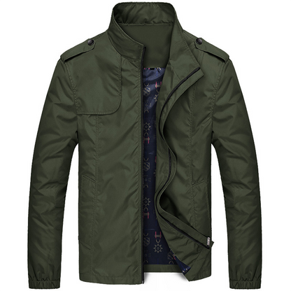 Herren Jacke – Regular Fit – Atmungsaktiv Winddicht – Hoher Kragen – Leichtgewicht