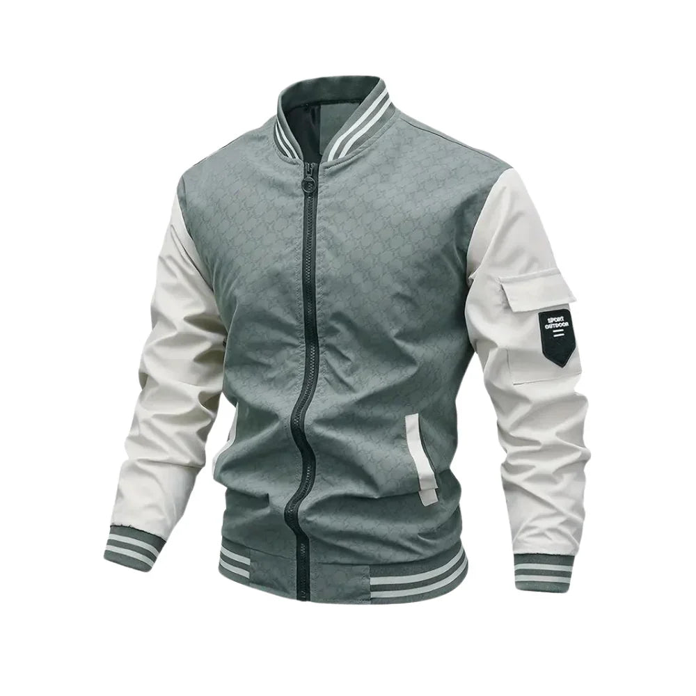 Herren Bomberjacke – Atmungsaktives Material – Standard Fit – Reißverschluss – Ärmeltasche