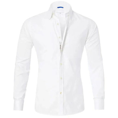 Herren Hemd – Slim Fit – Atmungsaktives Gewebe – Langarm – Knopfleiste
