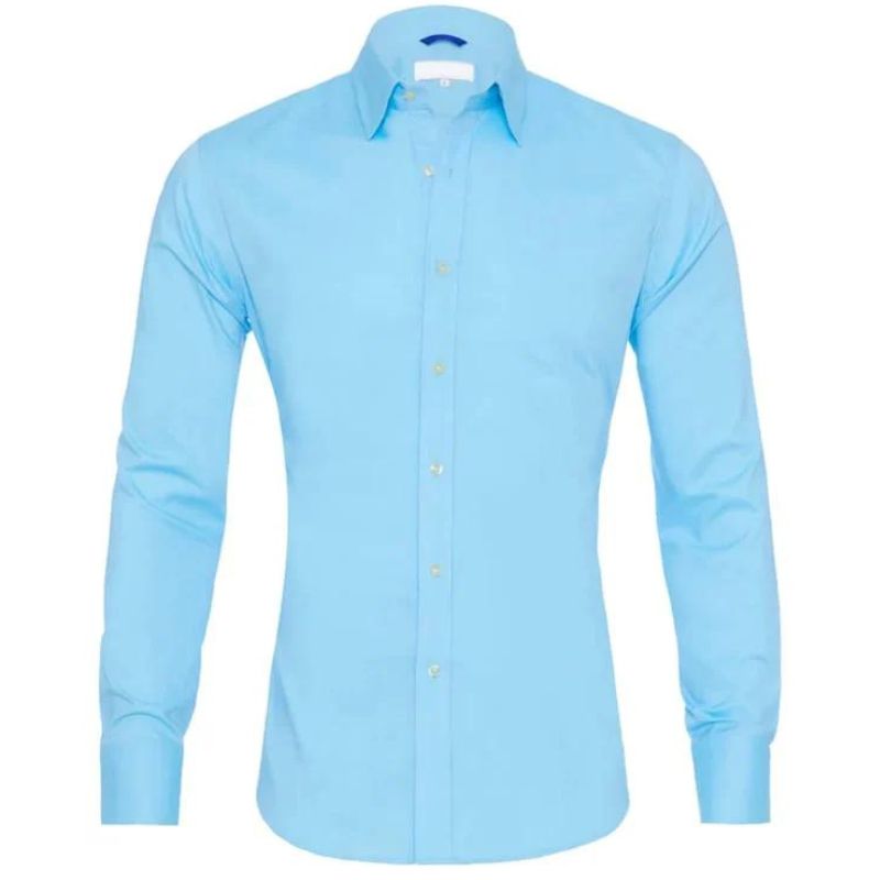 Herren Hemd – Slim Fit – Atmungsaktives Gewebe – Langarm – Knopfleiste