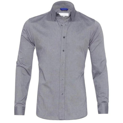 Herren Hemd – Slim Fit – Atmungsaktives Gewebe – Langarm – Knopfleiste