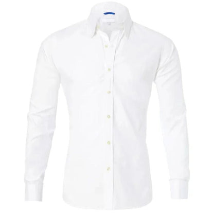Herren Hemd – Slim Fit – Atmungsaktives Gewebe – Langarm – Knopfleiste