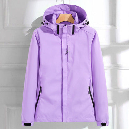 Damen Regenjacke – Wasserabweisend – Mit Kapuze – Hüftlanger Schnitt – Atmungsaktiv