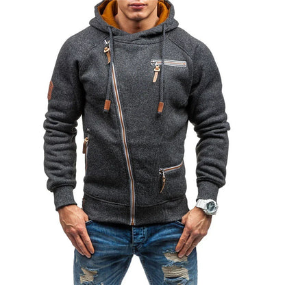 Herren Hoodie – Regular Fit – Soft Fleece – Full Zip – Zipper Taschen – Freizeitlook