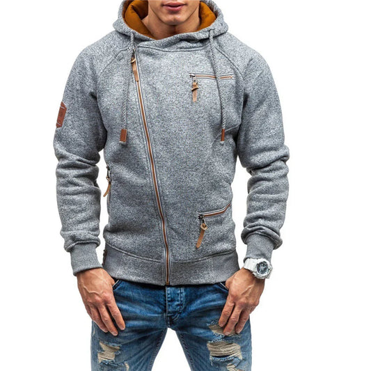Herren Hoodie – Regular Fit – Soft Fleece – Full Zip – Zipper Taschen – Freizeitlook