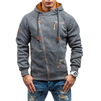 Herren Hoodie – Regular Fit – Soft Fleece – Full Zip – Zipper Taschen – Freizeitlook