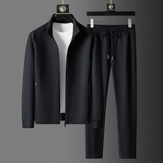 Herren Trainingsanzug – Slim Fit – Atmungsaktives Set mit Reißjacke und Kordelhose