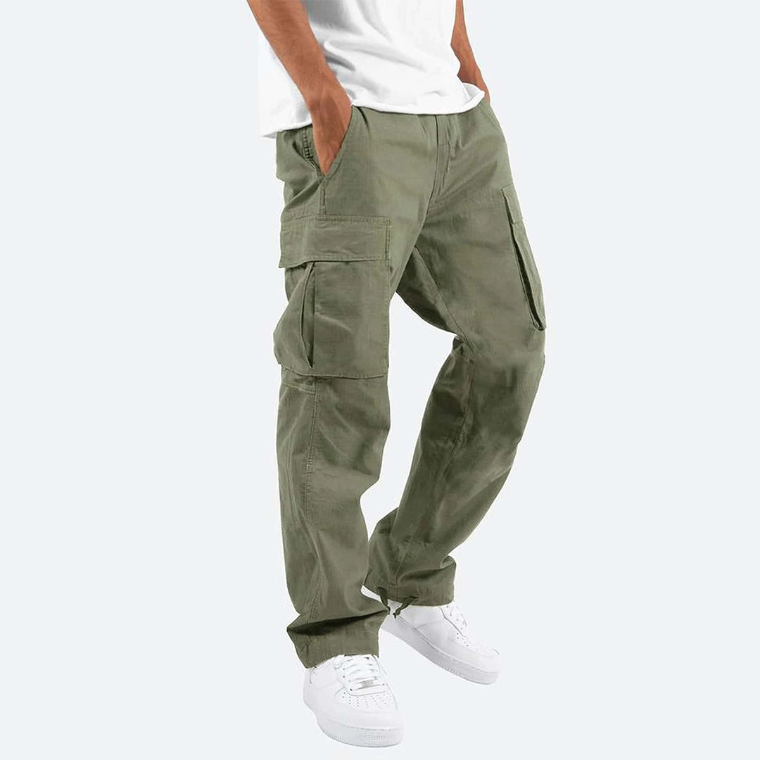 Herren Cargohose – Relaxed Fit – Gerade Form – Atmungsaktives Material – Utility-Taschen