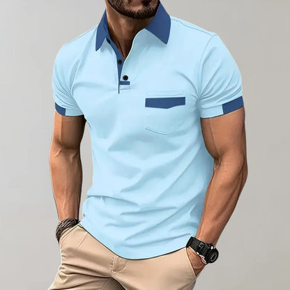 Herren Poloshirt – Slim Fit – Soft Knit – Brusttasche – Kurzarm Casual Look