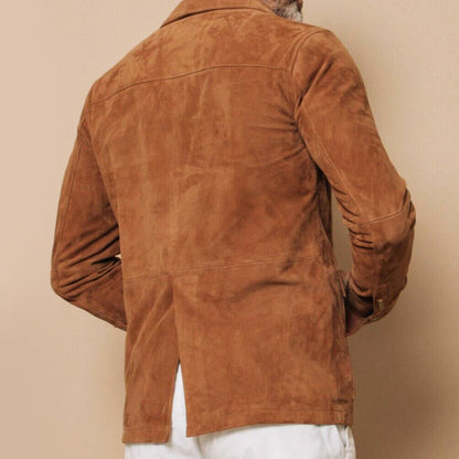 Herrenjacke – Klassische Passform – Knopfleiste – Strukturierter Schnitt – Taillenlänge