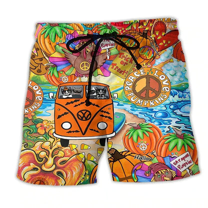 Herren Badeshorts – Regular Fit – Schnell trocknend – Boho Muster – Verstellbarer Bund