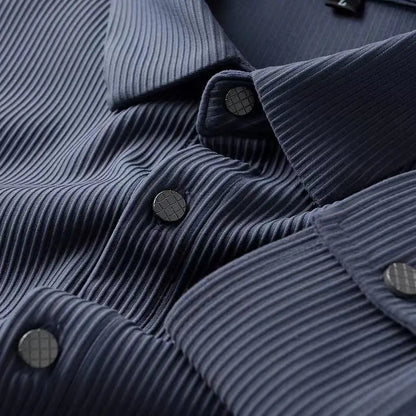 Herren Businesshemd – Slim Fit – Atmungsaktive Mischung – Klassischer Kragen – Bürotauglich