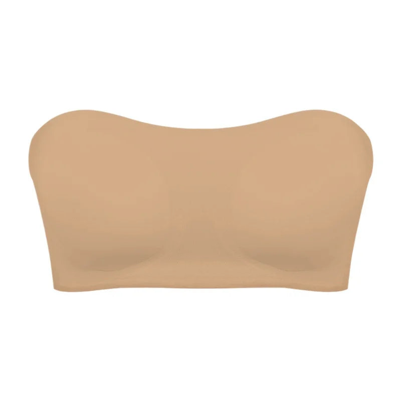 Damen BH – Trägerlos – Push-Up Effekt – Nahtloser Sitz – Rutschfestes Design