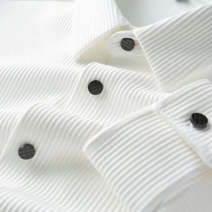 Herren Businesshemd – Slim Fit – Atmungsaktive Mischung – Klassischer Kragen – Bürotauglich