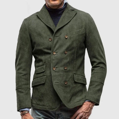 Herren Blazer – Doppelt geknöpft – Slim Fit – Strukturierte Passform – Weiches Finish