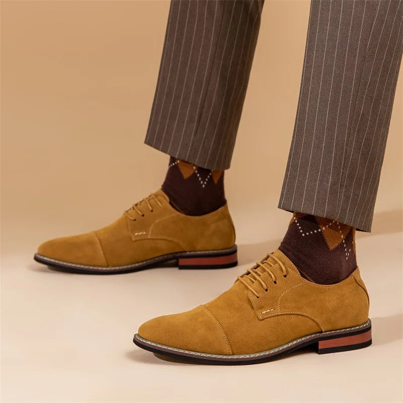 Herren Oxford Schuhe – Formale Passform – Cap-Toe – Geschlossene Schnürung
