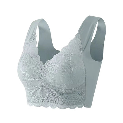 Damen BH – Nahtloser Sitz – Ohne Bügel – Spitze – Vollschale mit Stützfunktion