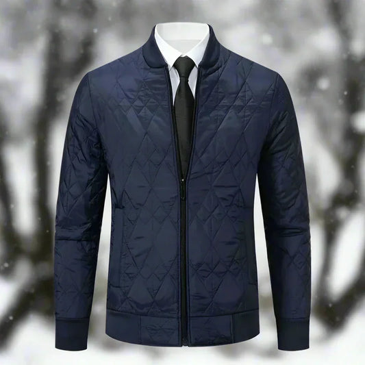 Herren Bomberjacke – Diamantgesteppt – Strukturierter Schnitt – Gepolstert Warm