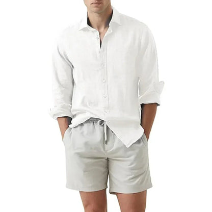 Herren Freizeithemd – Relaxed Fit – Langarm – Natürliche atmungsaktive Fasern