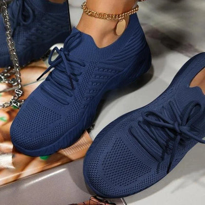 Damen Sneakers – Atmungsaktive Meshstruktur – Orthopädische Dämpfung – Sportliches Design