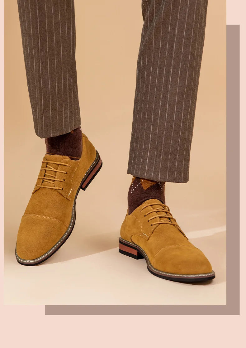 Herren Oxford Schuhe – Formale Passform – Cap-Toe – Geschlossene Schnürung