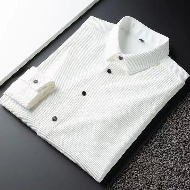 Herren Businesshemd – Slim Fit – Atmungsaktive Mischung – Klassischer Kragen – Bürotauglich