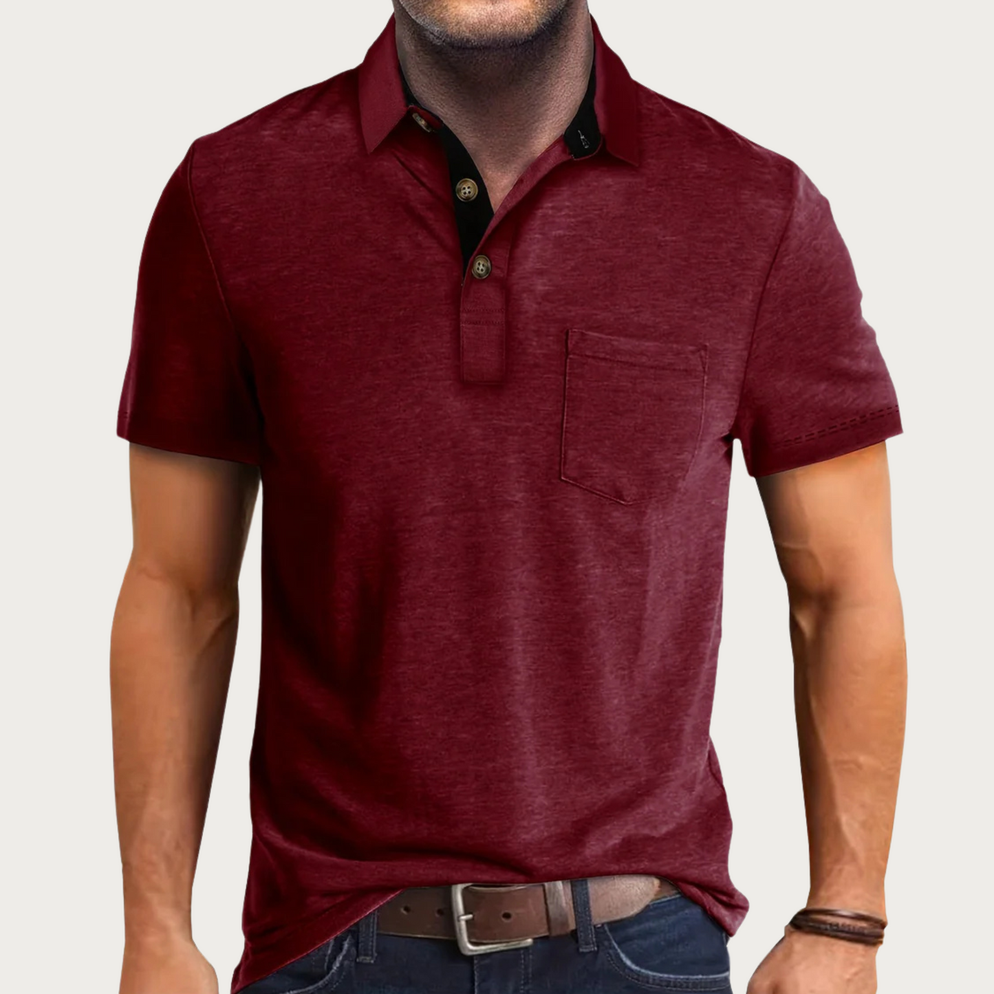 Herren Poloshirt – Regular Fit – Soft Knit – Kurzarm – Brusttasche – Freizeit