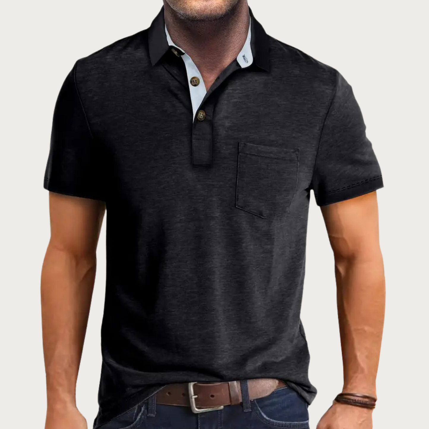 Herren Poloshirt – Regular Fit – Soft Knit – Kurzarm – Brusttasche – Freizeit