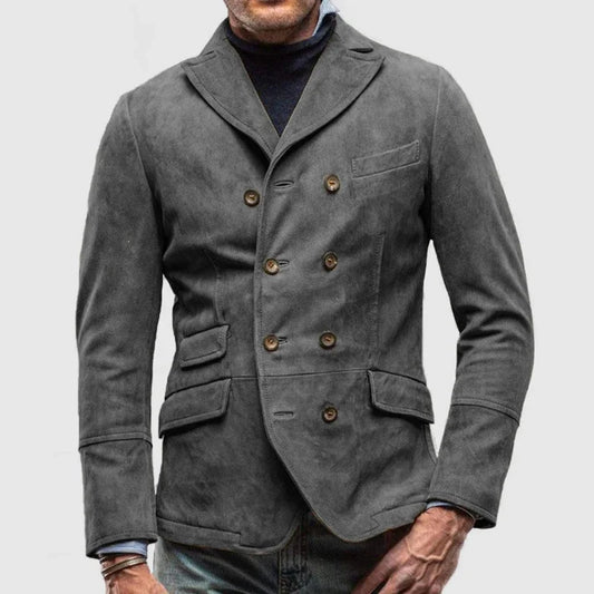 Herren Blazer – Doppelt geknöpft – Slim Fit – Strukturierte Passform – Weiches Finish