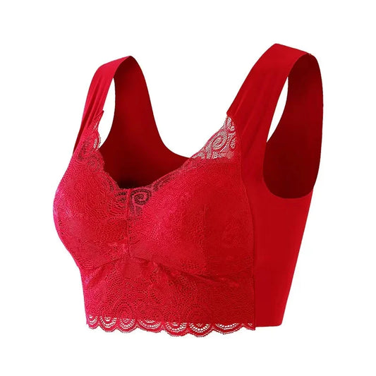 Damen BH – Nahtloser Sitz – Ohne Bügel – Spitze – Vollschale mit Stützfunktion