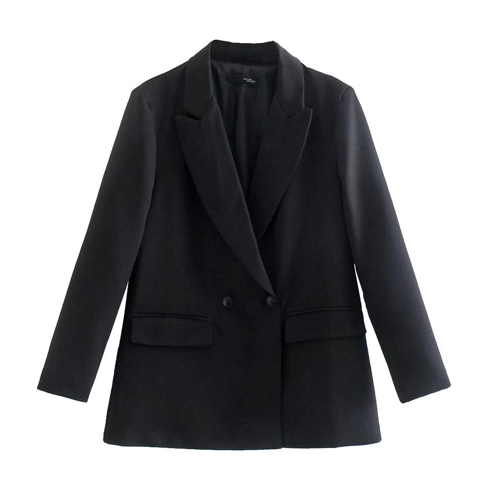 Damen Blazer – Taillierter Schnitt – Doppelreiher – Strukturierte Silhouette – Elegant