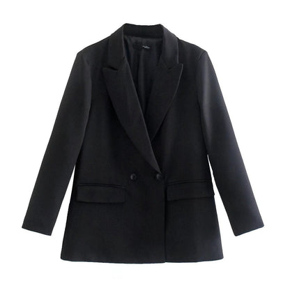 Damen Blazer – Taillierter Schnitt – Doppelreiher – Strukturierte Silhouette – Elegant