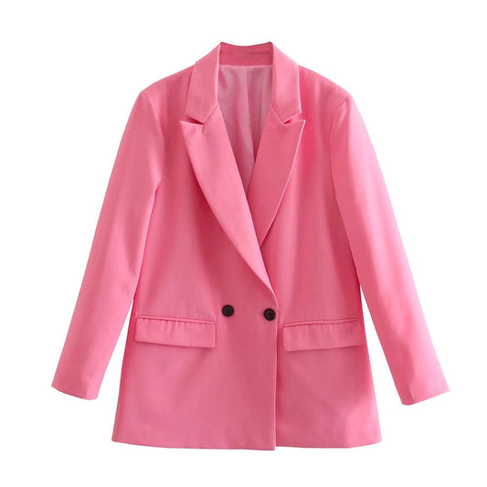 Damen Blazer – Taillierter Schnitt – Doppelreiher – Strukturierte Silhouette – Elegant