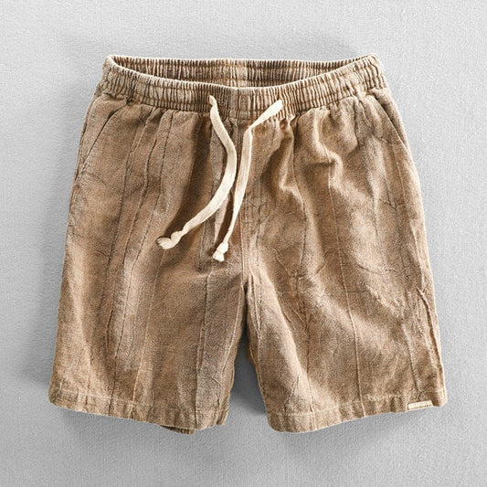 Herren Shorts – Relaxed Fit – Atmungsaktive Fasermischung – Elastischer Bund mit Kordelzug