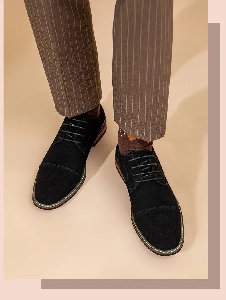 Herren Oxford Schuhe – Formale Passform – Cap-Toe – Geschlossene Schnürung
